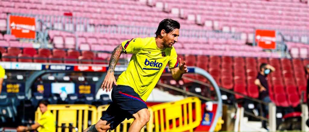 Messi entrenó con normalidad y podría estar en el partido ante Mallorca