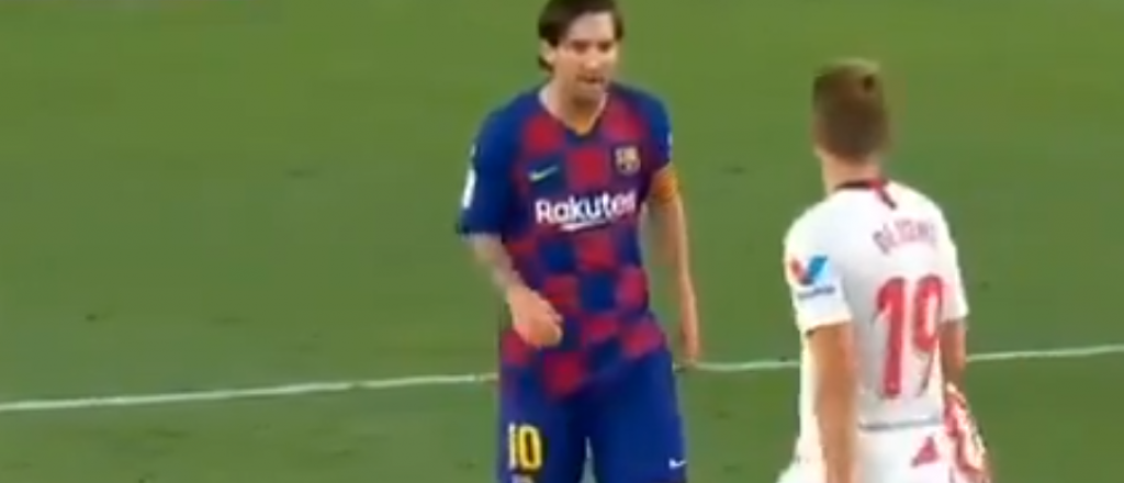 Video: Messi se enojó, agredió a un rival y se salvó de ser expulsado