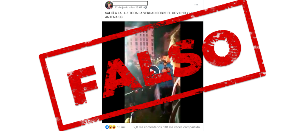 Son falsas las teorías de este video viral durante la marcha anticuarentena