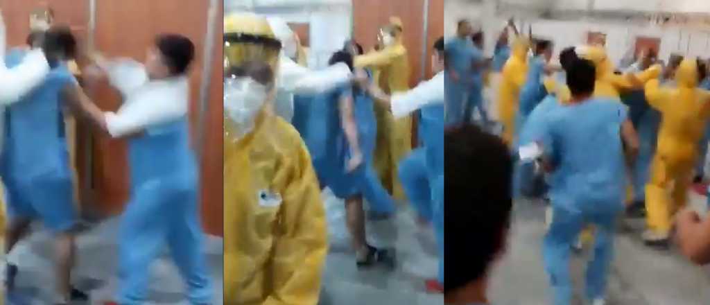 Video: feroz pelea entre enfermos con coronavirus en un centro de aislamiento
