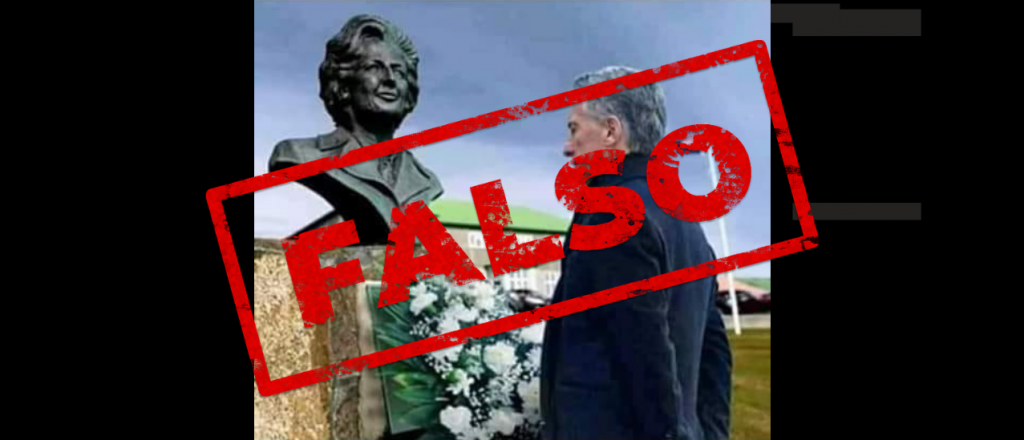 No, Macri no rindió homenaje al busto de Margaret Thatcher