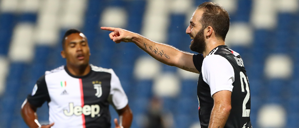 Juventus igualó con Sassuolo 3 a 3 y el Pipita Higuaín metió un gol