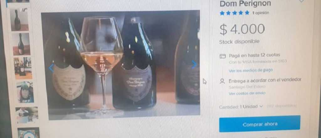 Falsificaban champagne Dom Perignon y lo vendían por Mercado Libre
