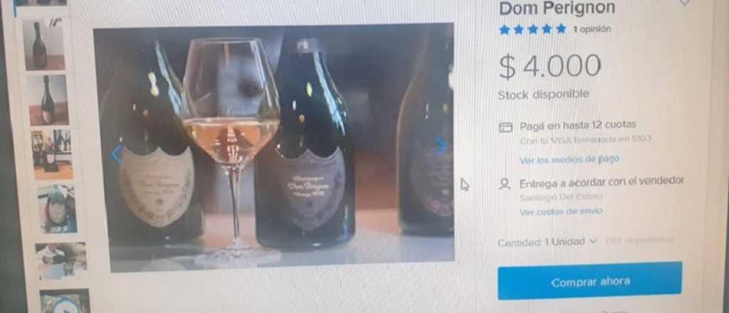 Falsificaban champagne Dom Perignon y lo vendían por Mercado Libre