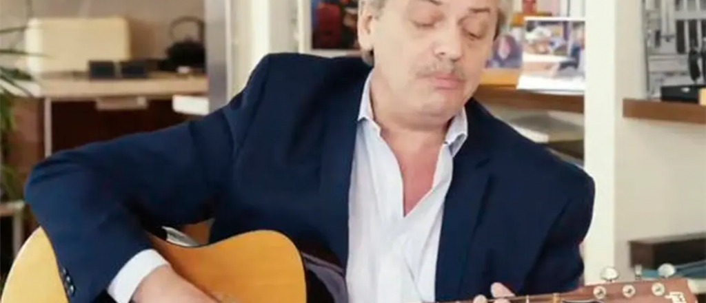 Alberto Fernández presentó una canción que le compuso a un músico fallecido