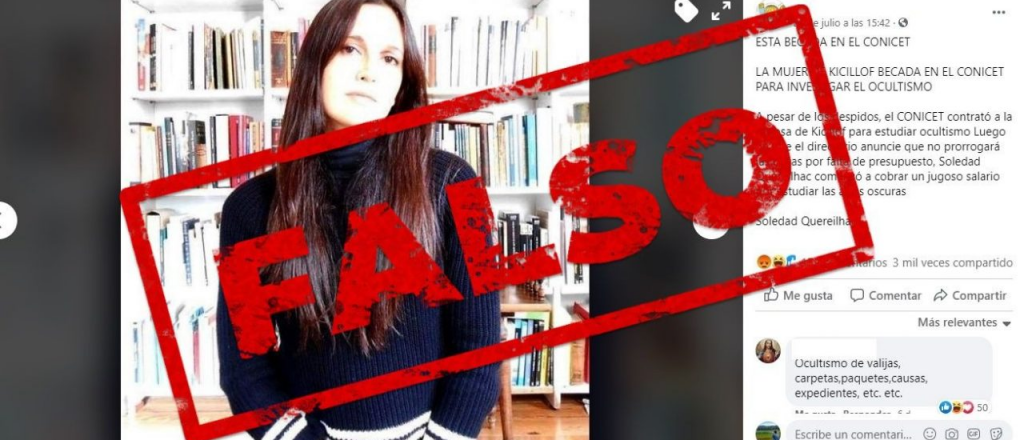 No, el Conicet no contrató a la esposa de Kicillof para estudiar ocultismo