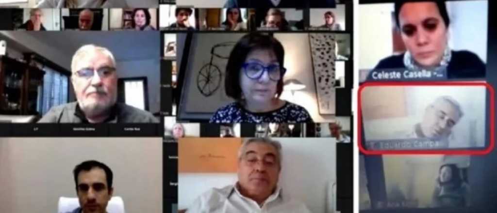 Video: un intendente se qued&oacute; dormido en una videollamada con Bullrich
