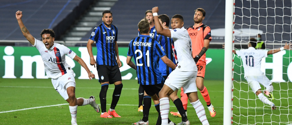 PSG eliminó a Atalanta con dos goles sobre la hora y avanzó a Semifinales
