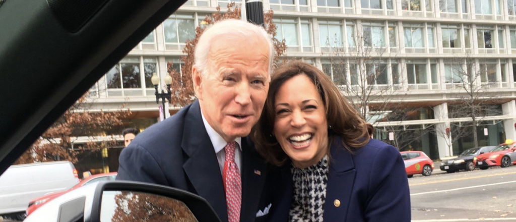 Joe Biden y Kamala Harris compartieron su primer acto como fórmula 