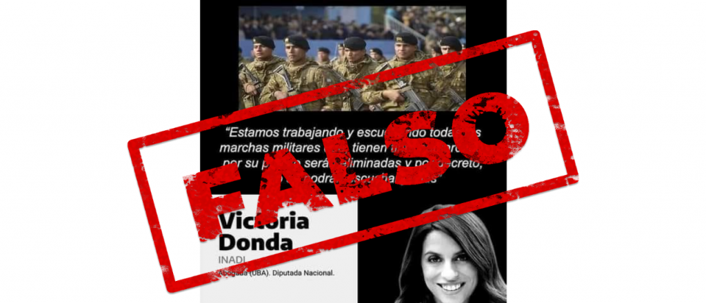 Donda no dijo que eliminará las marchas militares con "tinte patriarcado"