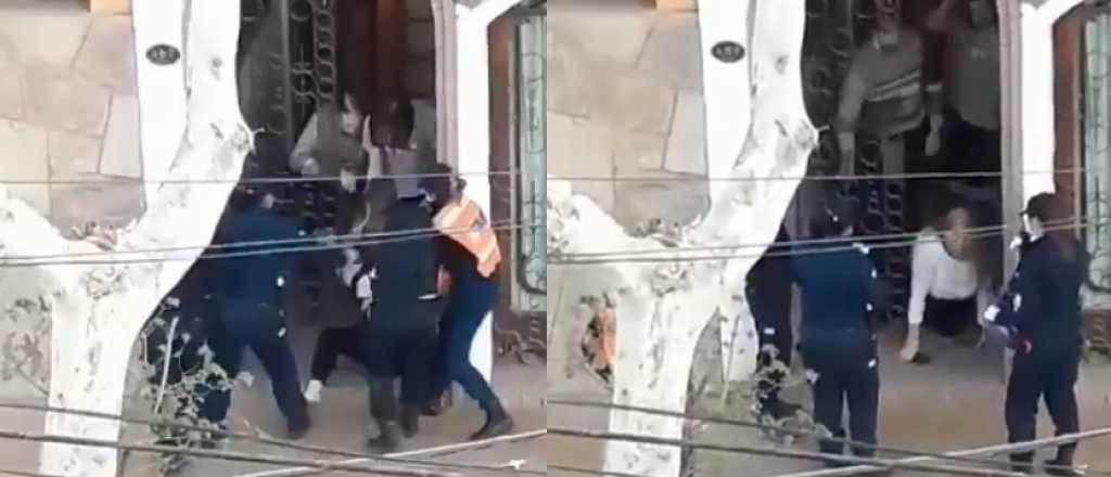 Video: así querían hisopar a una mujer y sacarla de su casa en San Juan