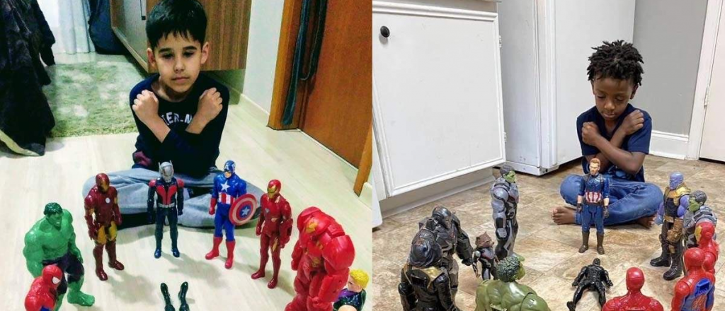 Los ni&ntilde;os hicieron funerales de juguetes para despedir a Black Panther