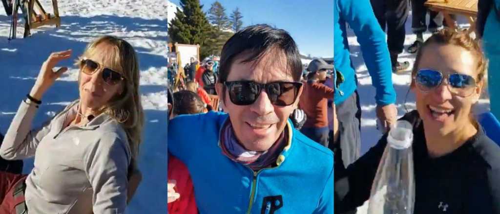 Videos: burlas a la cuarentena desde un centro de esquí en Neuquén