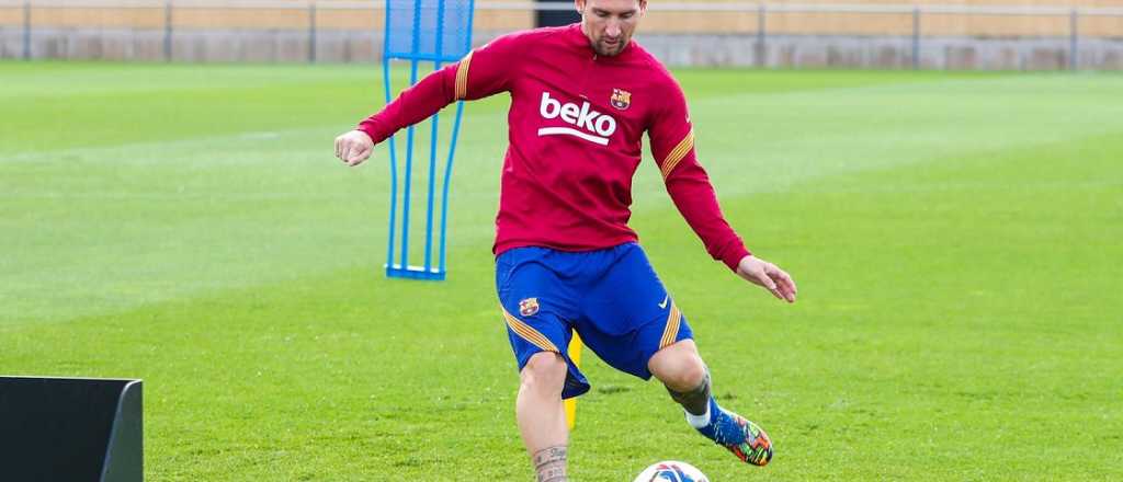 Sólo con Coutinho: así se entrenó Messi este martes