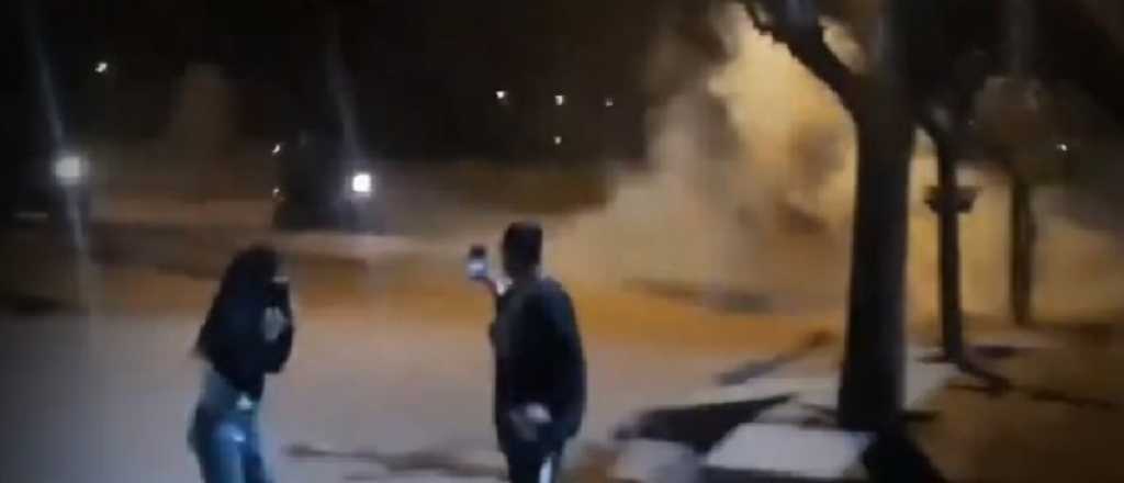 Video: el momento del desalojo de los terrenos tomados en Guaymall&eacute;n