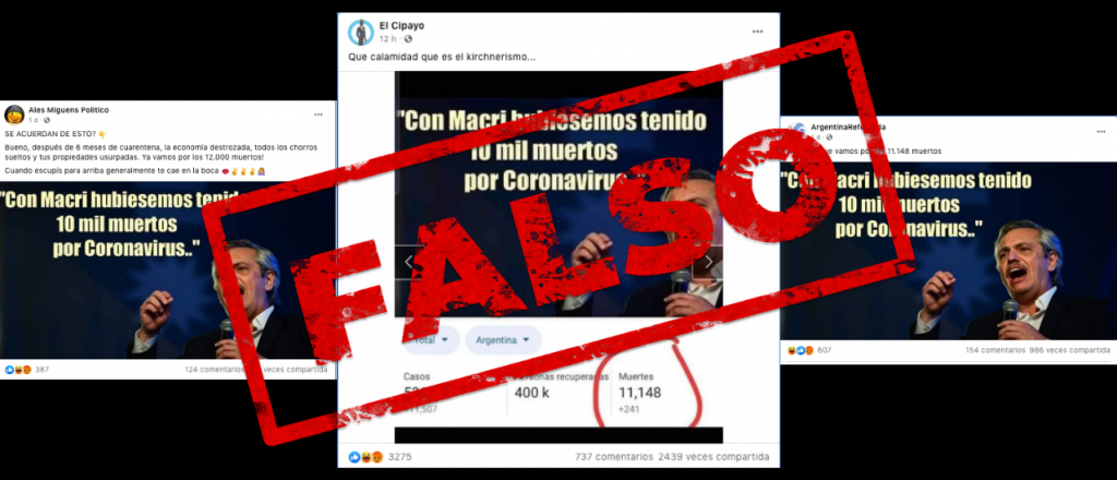 Jamás Alberto Fernandéz dijo: "Con Macri hubiésemos tenido 10 mil muertos"