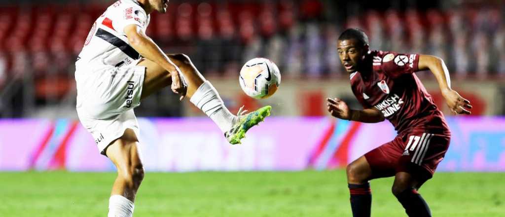 River empató contra Sao Paulo con goles en contra de los mendocinos