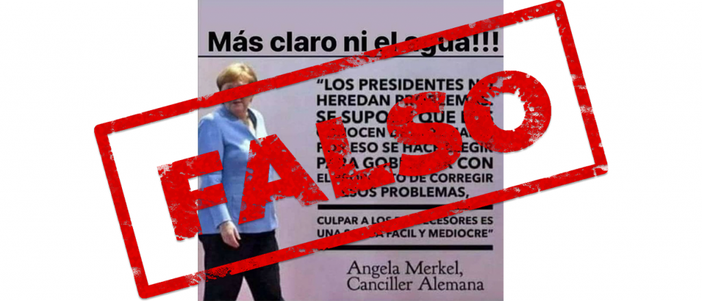 Es falsa la cita que opositores K le atribuyen a Angela Merkel