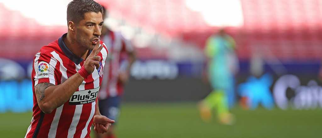 Luis Suárez debutó en Atlético de Madrid con dos goles y una asistencia