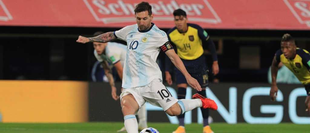 Messi de penal: así fue el primer gol de Argentina en las Eliminatorias
