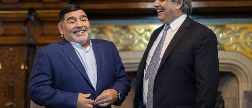 El saludo de Alberto Fernández a Maradona