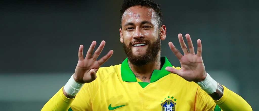 Neymar metió un triplete y Brasil se lo dio vuelta a Perú dos veces