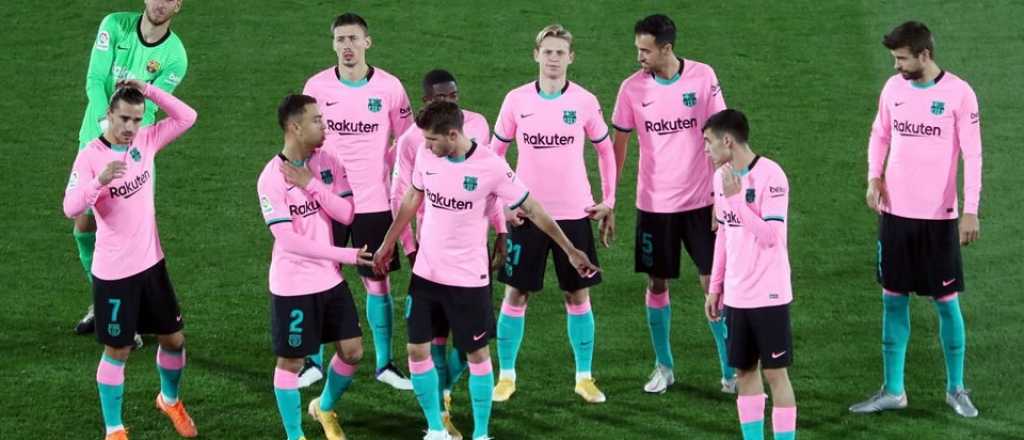 Piqu&eacute; a los gritos con sus compa&ntilde;eros en medio del partido del Barcelona