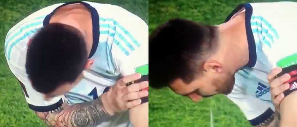 Messi no aguantó y vomitó antes del partido