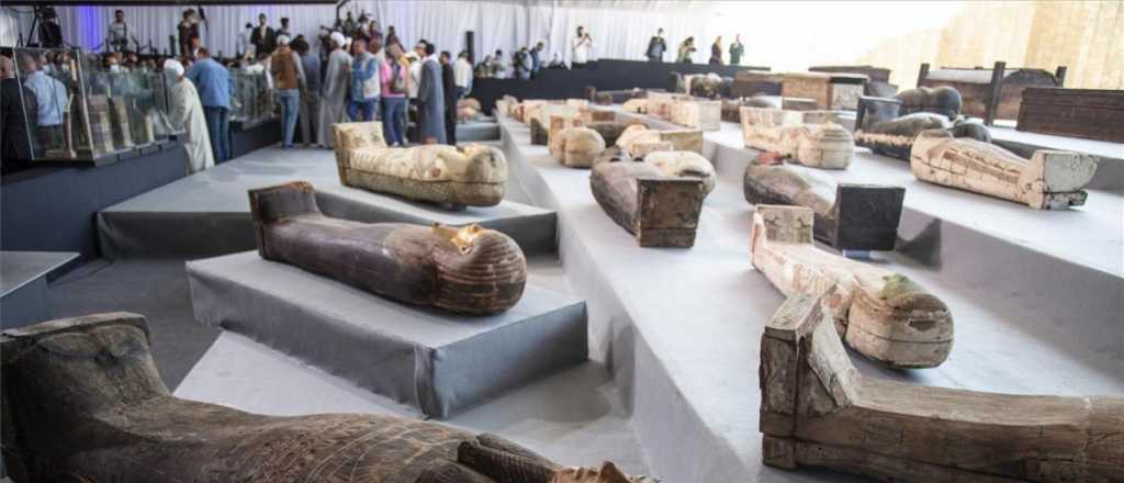 Egipto present&oacute; sarc&oacute;fagos de m&aacute;s de 2.000 a&ntilde;os de antig&uuml;edad intactos