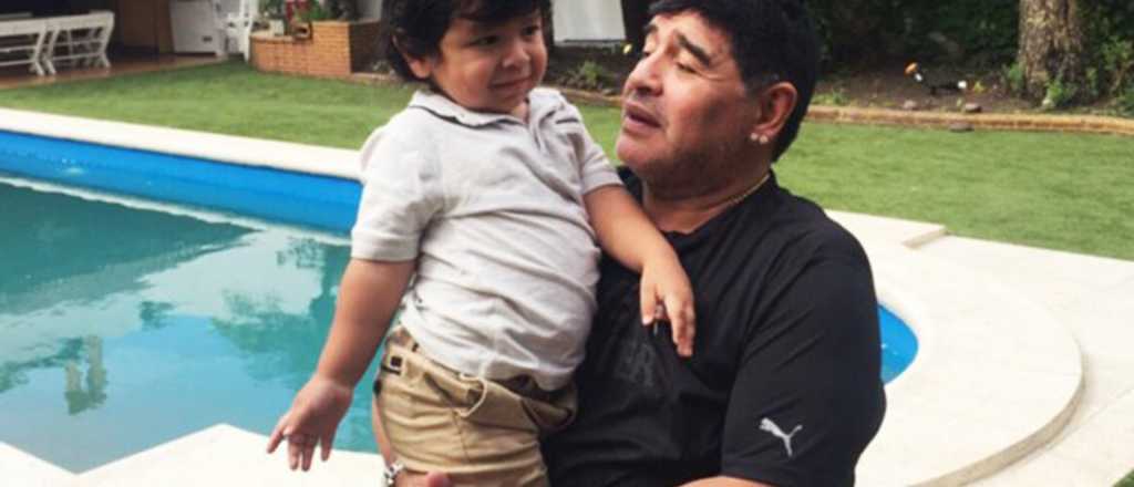 La desgarradora reacci&oacute;n del hijo menor de Maradona