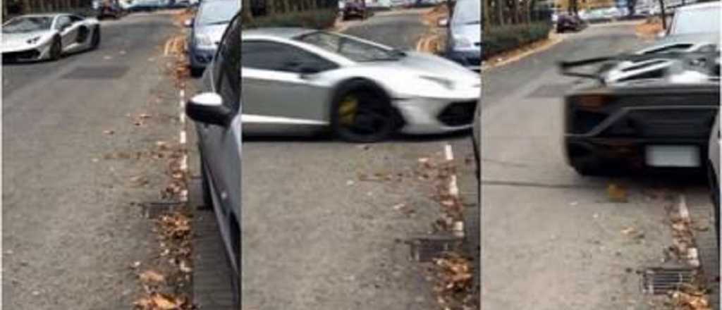 La increíble maniobra de un Lamborghini para escapar de la Policía