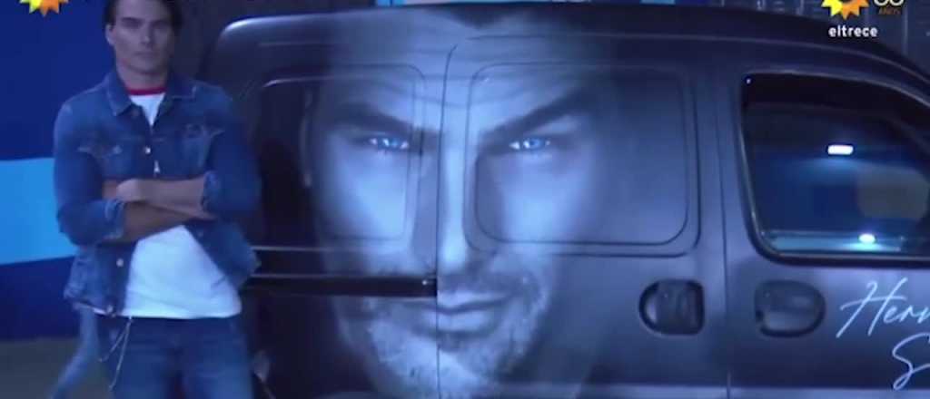 Hernán Drago mostró su camioneta ploteada con su cara