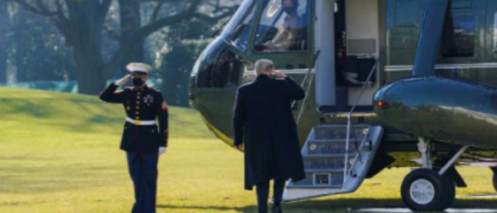 Donald Trump dej&oacute; la Casa Blanca y dijo que su gobierno fue "incre&iacute;ble"