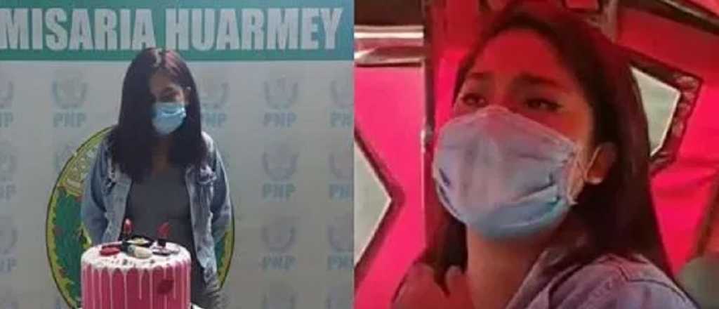 Festejó su cumpleaños en pandemia y la policía la obligó a posar con la torta