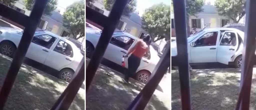 Video: destrozó con un martillo el auto de su ex porque abusó de su hija