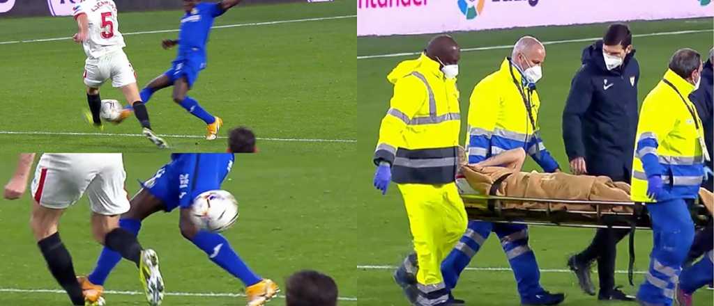 Escalofriante lesi&oacute;n de Lucas Ocampos, que se fue en camilla