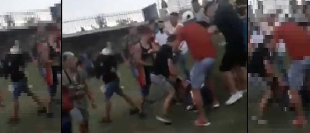 Brutal golpiza a un hincha de Godoy Cruz en el Parque Central