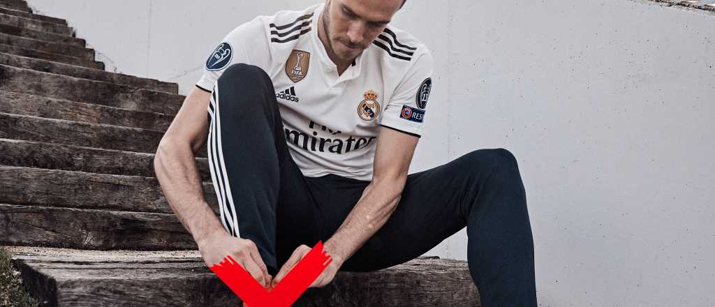Bale cambi&oacute; Adidas por una marca desconocida