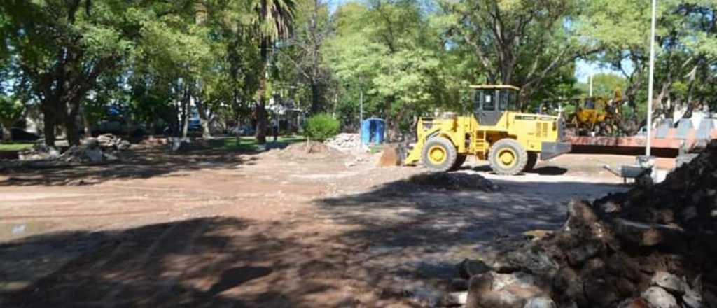 San Rafael avanza con obras en la Plaza Independencia