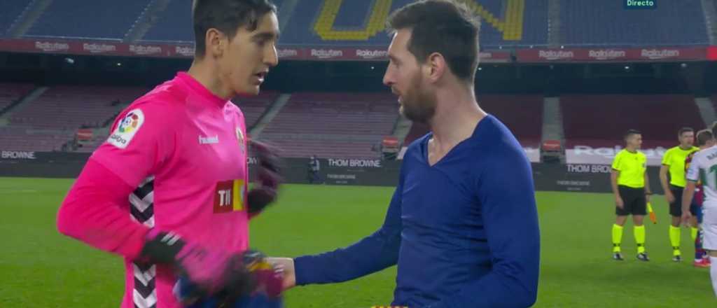 Messi le pidió la camiseta al arquero del Elche y lo dejó sin palabras