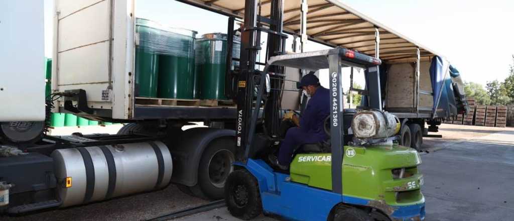 San Rafael envió una nueva carga de pulpa de durazno a Brasil