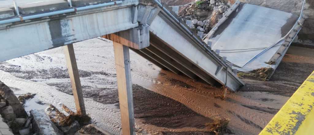 Puente ca&iacute;do en la Ruta 40: por d&oacute;nde ir al Sur de Mendoza