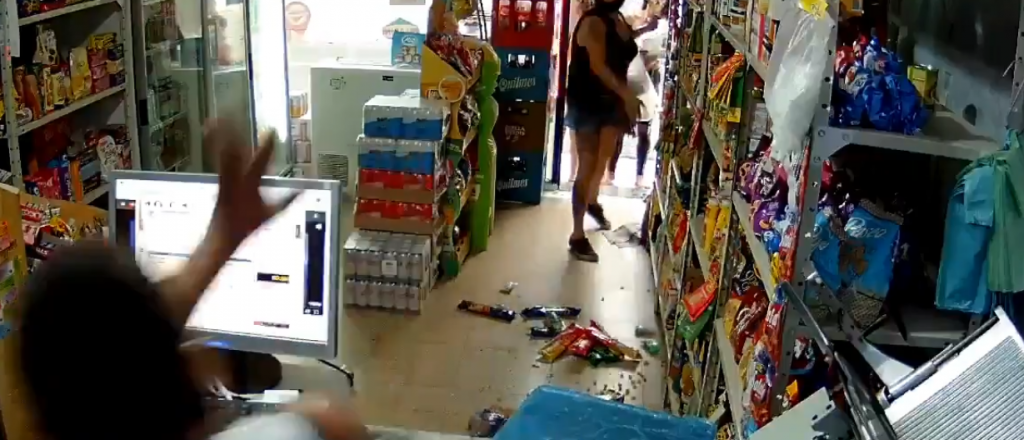 Video: una clienta enloqueció, destrozó el local y agredió a la kiosquera