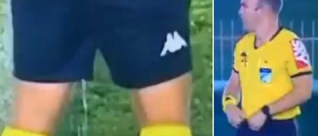 No aguant&oacute; y tuvo que orinar en medio del campo de juego