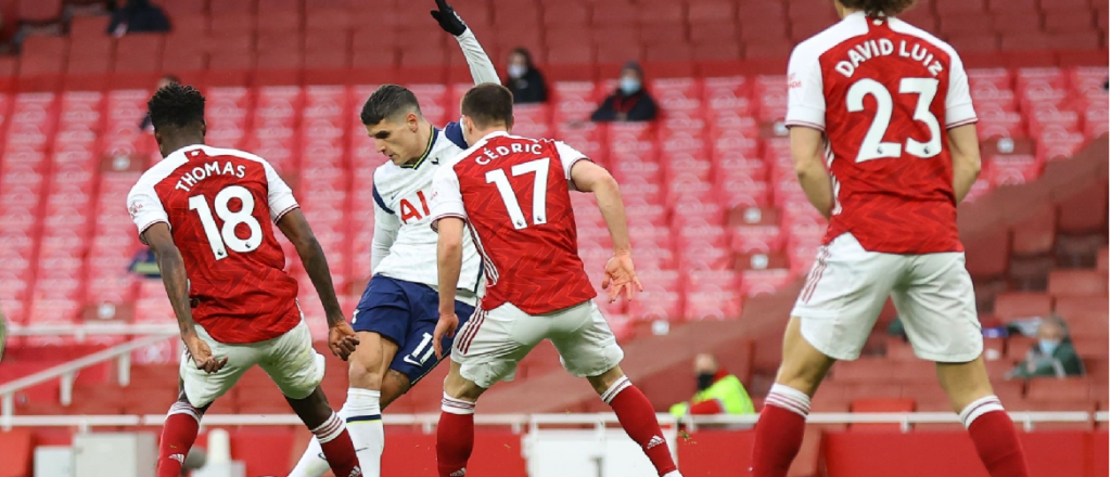 Video: Lamela meti&oacute; un golazo de rabona en el cl&aacute;sico contra Arsenal