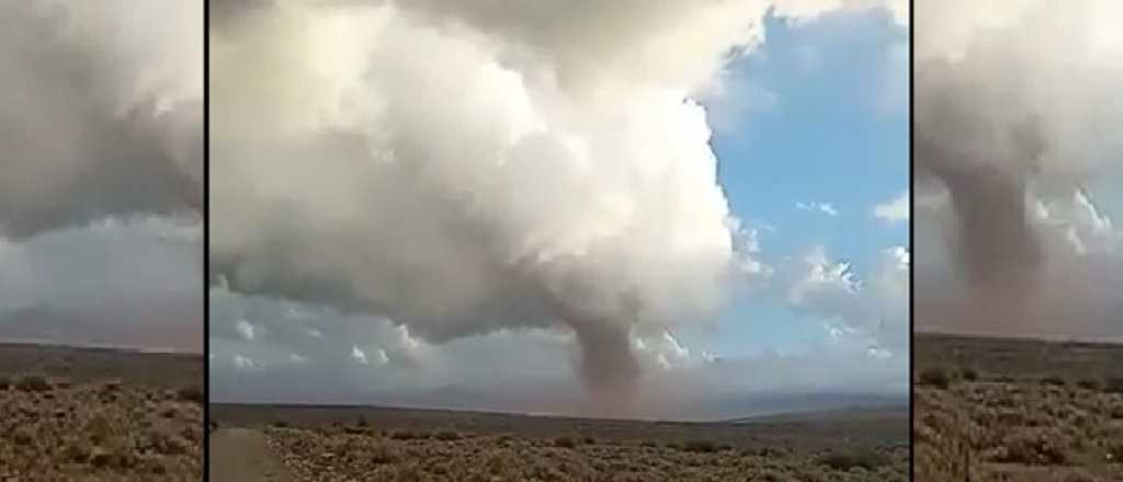 Video: filmaron un impresionante tornado en Malargüe