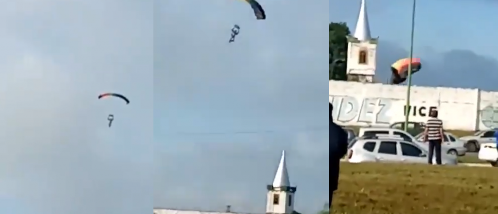 Video: deb&iacute;a aterrizar en un acto de Malvinas y cay&oacute; en un hotel alojamiento