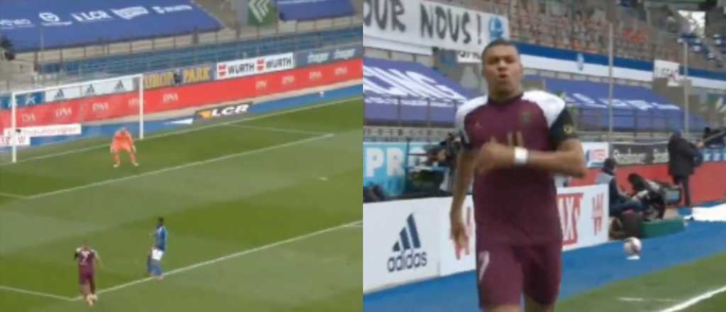 Mbappé es una máquina: le destrozó la cadera al rival y golazo