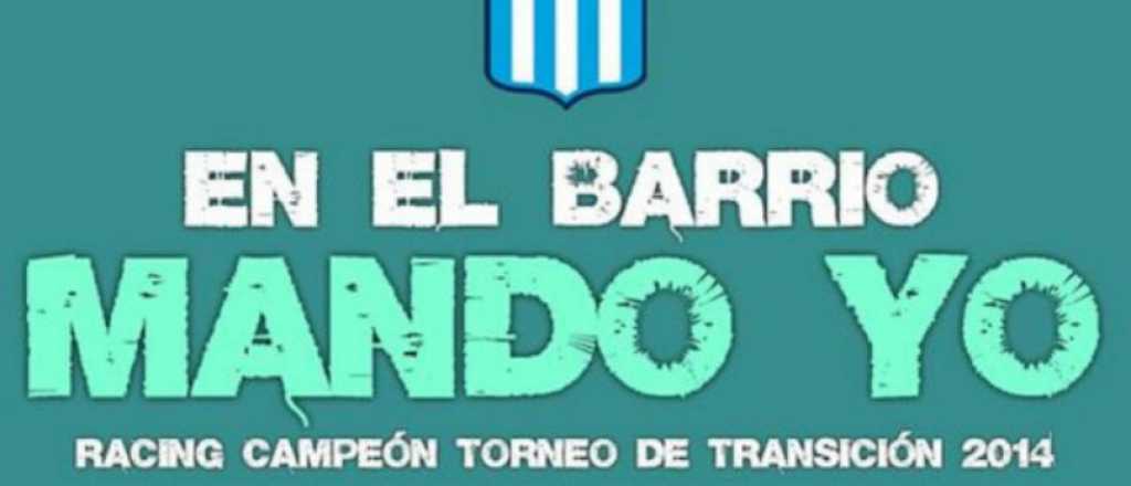 Infaltables: los afiches de Racing dedicados a Independiente y River