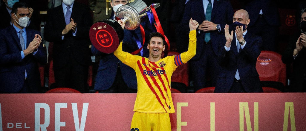 Messi brilló, Barcelona goleó a Athletic y salió campeón de la Copa del Rey